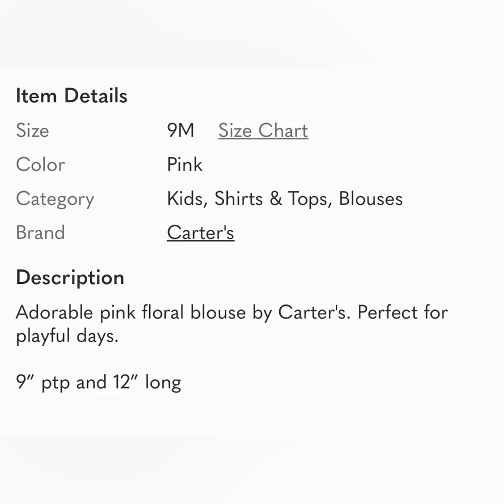 Carter's‎ Red Floral Kids Blouse
